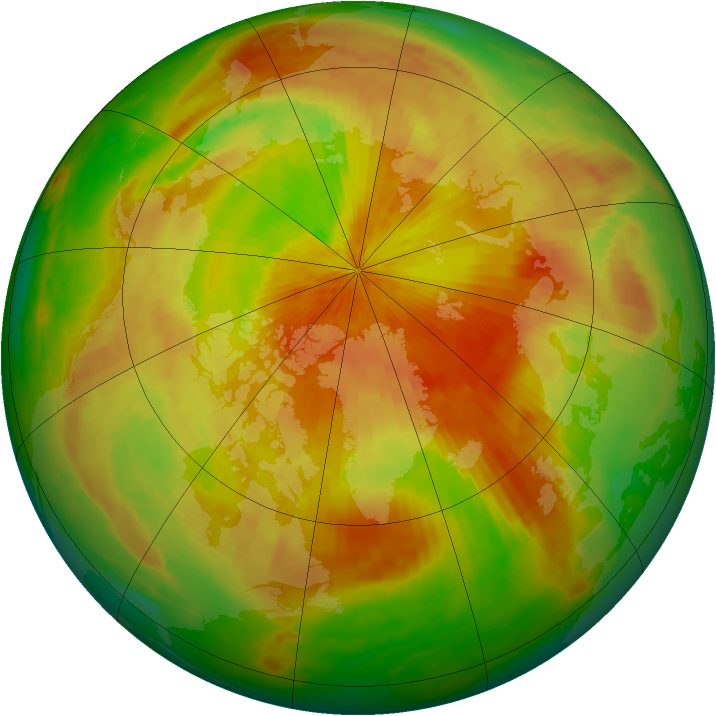 Arctic ozone map for 05 May 2003